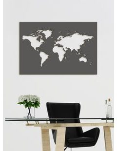 Dřevěné nástěnné umění Mapa světa