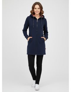 Dámska predĺžená mikina s kapucňou granátová