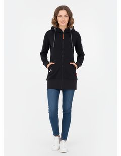 Predĺžená mikina čierna