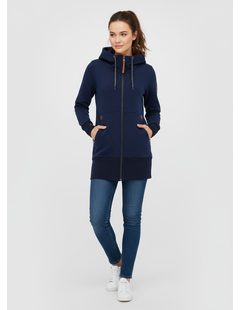 Dámska predĺžená mikina tmavomodrá