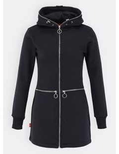 Čierna dlhá dámska mikina