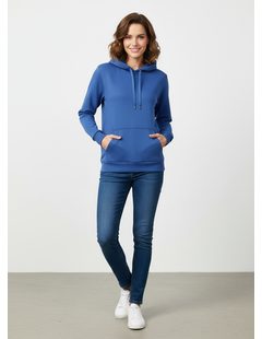 Dámska športová mikina s kapucňou modrá