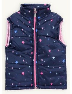 Dětská prošívaná vesta HVĚZDIČKY tmavě modrá