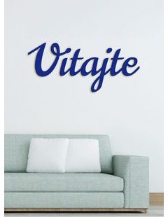 Drevený nápis "Vitajte"