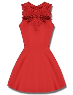 Elegantné dámske šaty P7558 červené