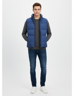 Pánská prošívaná vesta modrá