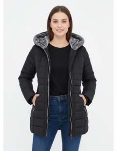 Dámska prešívaná bunda čierna