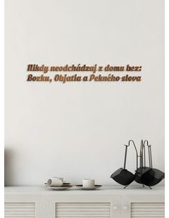 Drevený nápis pravidlá rodiny