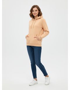 Dámská sportovní mikina s kapucí béžová