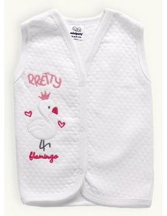 Dětská termo vesta s výšivkou LABUŤ bílá