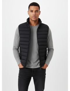 Pánska prešívaná vesta čierna