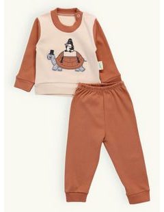 Dětská tepláková souprava KORYTNAČKA hnědá