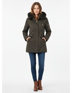 Dámska zimná bunda tmavozelená