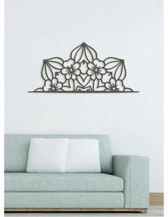 Dřevěná mandala půlkruh CROWN