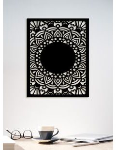 Drevená mandala slnečný kvet