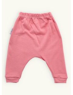 Dětské tepláky bez potisku starorůžové