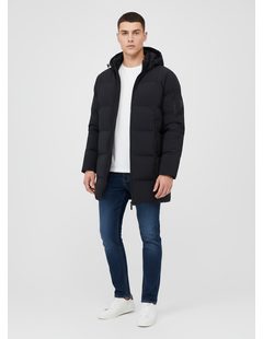 Pánska predĺžená zimná bunda čierna