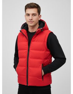 Pánská prošívaná vesta červená