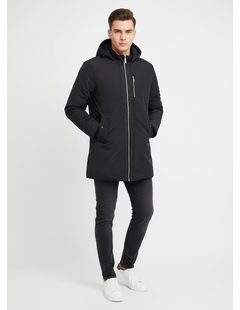 Pánská prodloužená zimní bunda černá