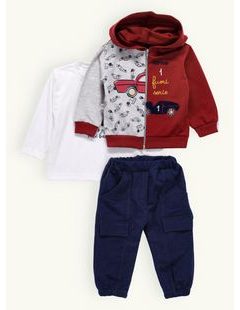 Dojčenská tepláková súprava TAXI bordová