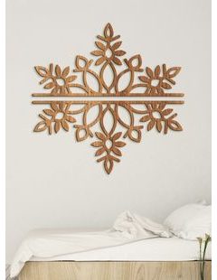 Dvojdielna drevená mandala SNOW