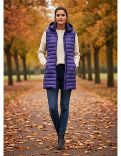 Dámska prešívaná vesta indigová