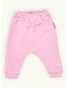 Dětské tepláky bez potisku růžové