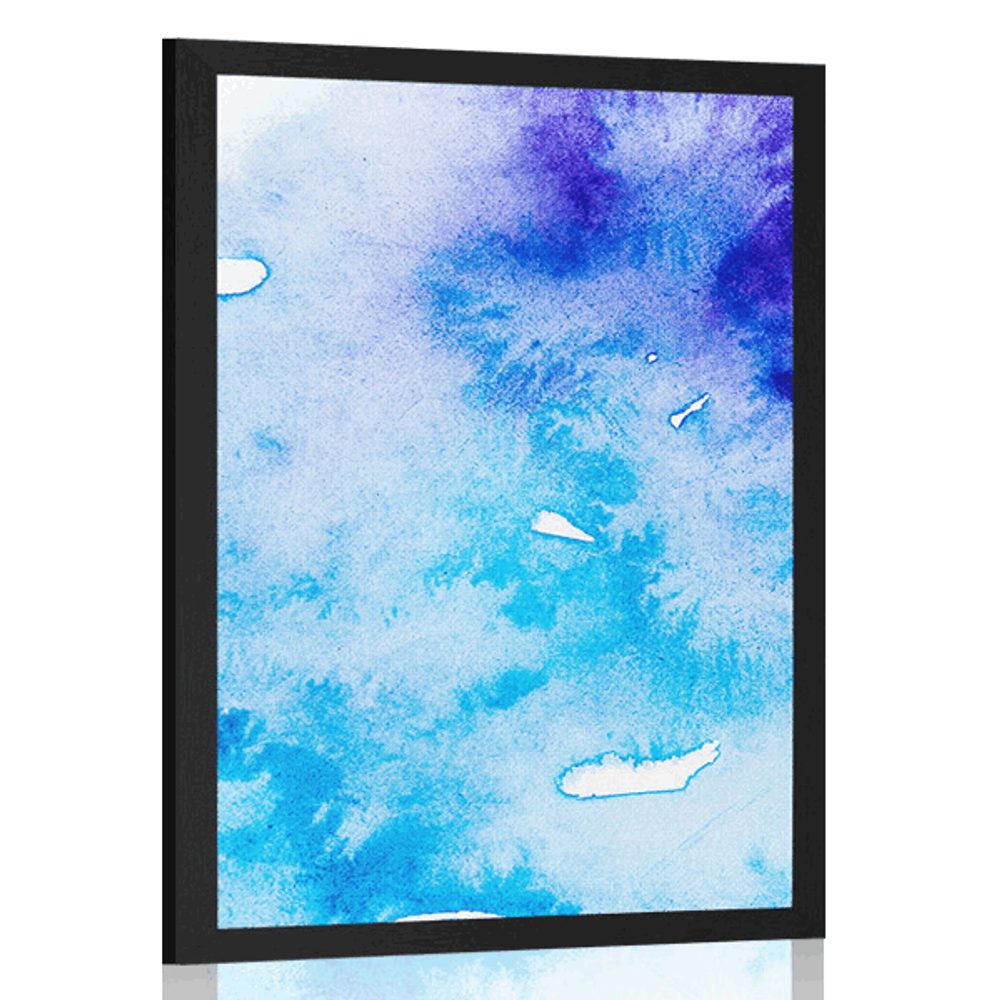 Plakát modro-fialové abstraktní umění
