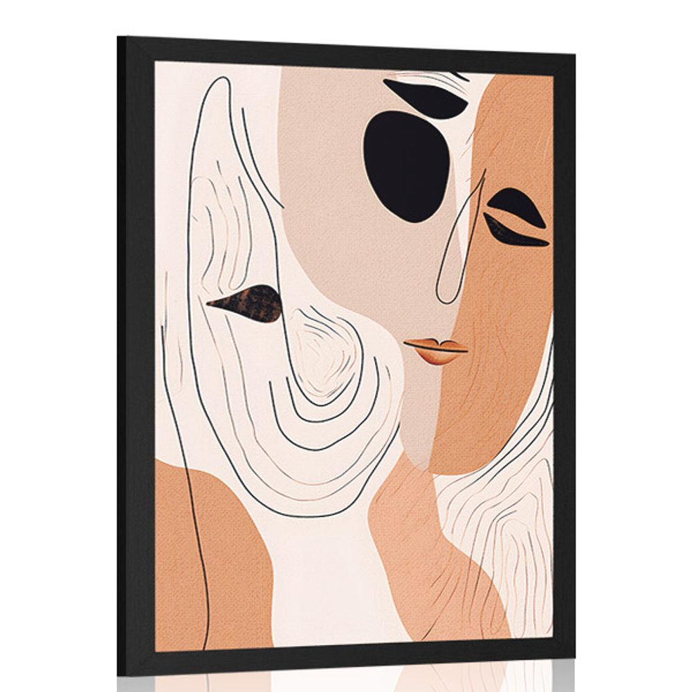 Plakát abstraktní tvary obličeje