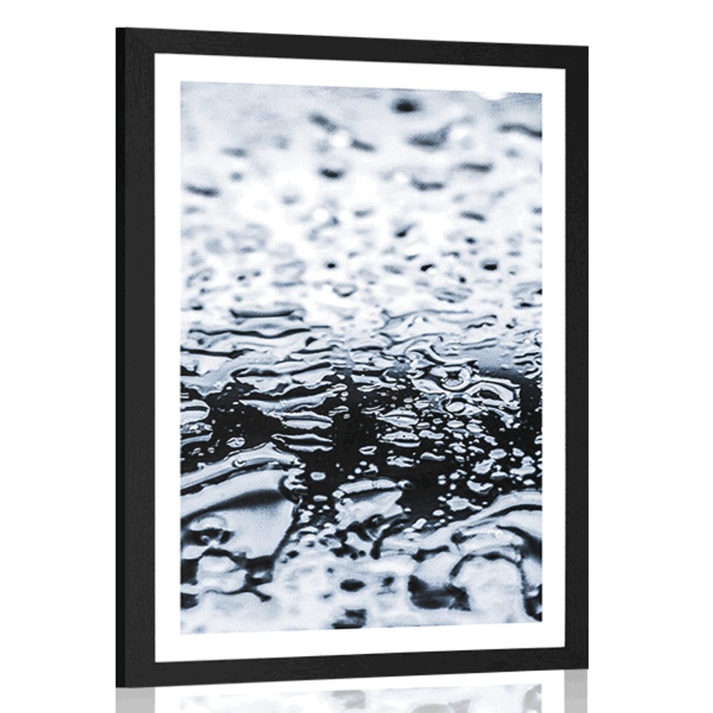 Plakát s paspartou textura vody