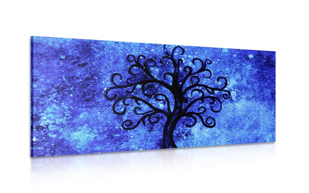 Obraz strom života na modrom pozadí