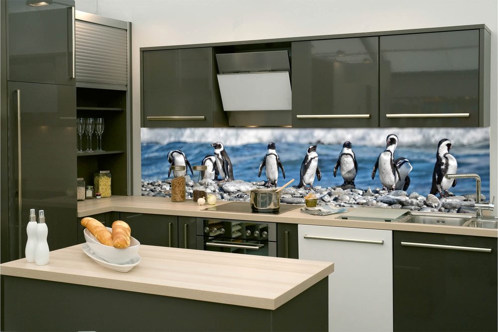 Samolepící fototapeta do kuchyně tučňáci