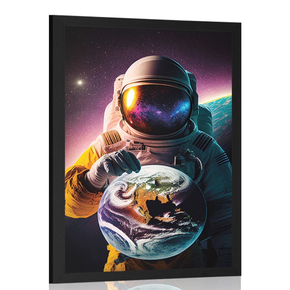 Plakát kosmonaut v neznámé atmosféře