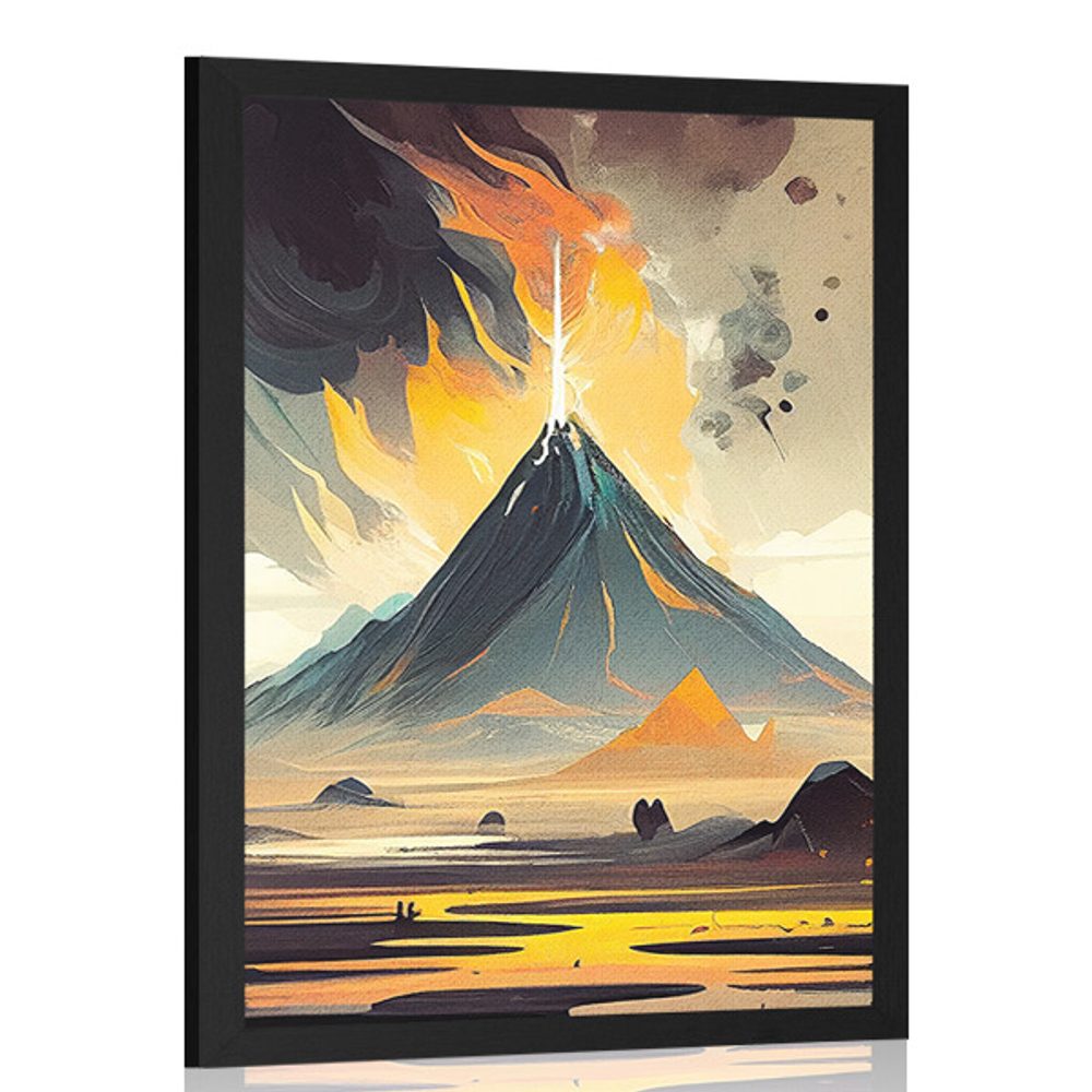 Plakát aktivní sopka