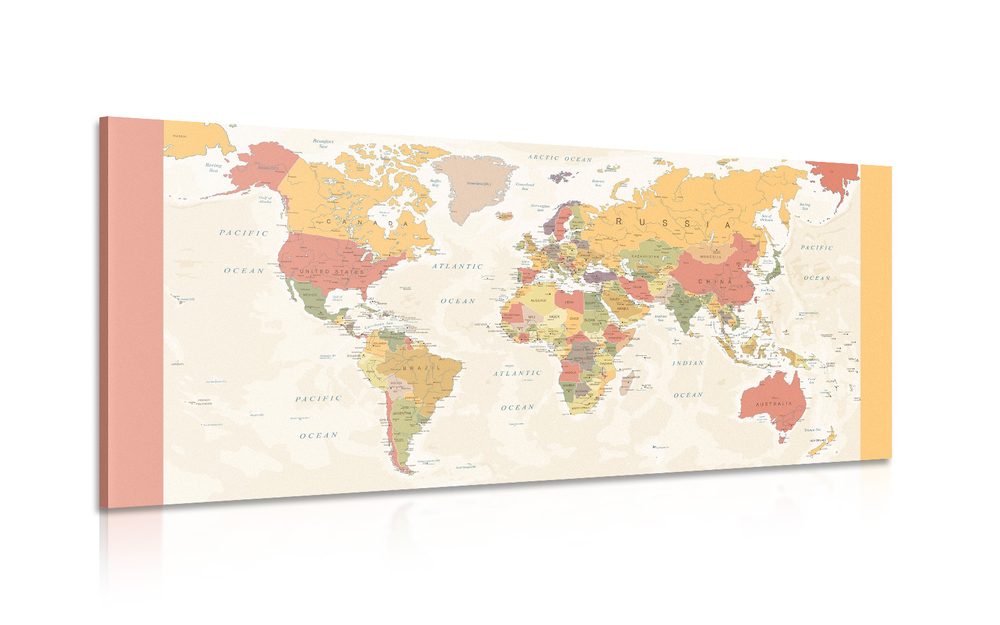 Obraz podrobná mapa sveta