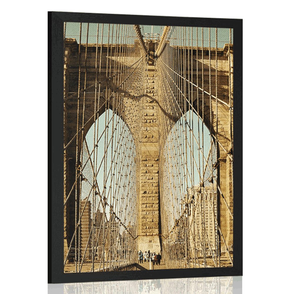 Plakát most Manhattan v New Yorku
