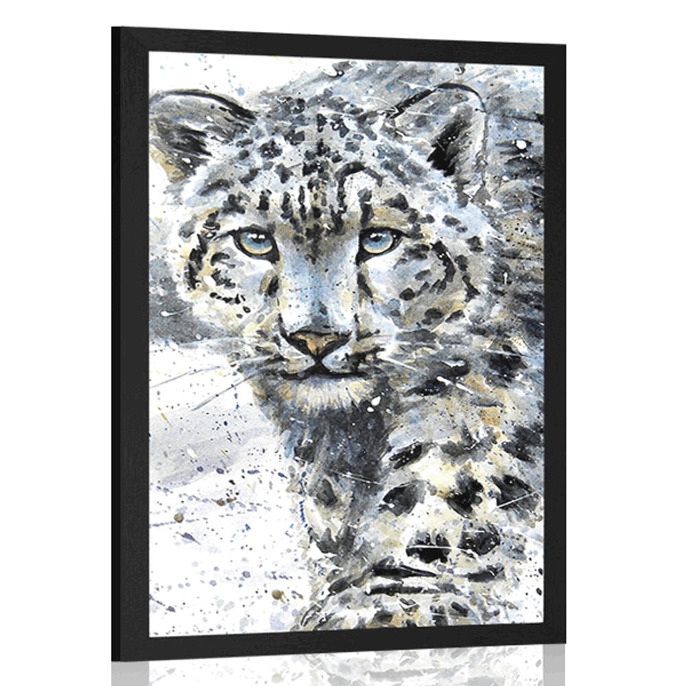Plakát kreslený leopard