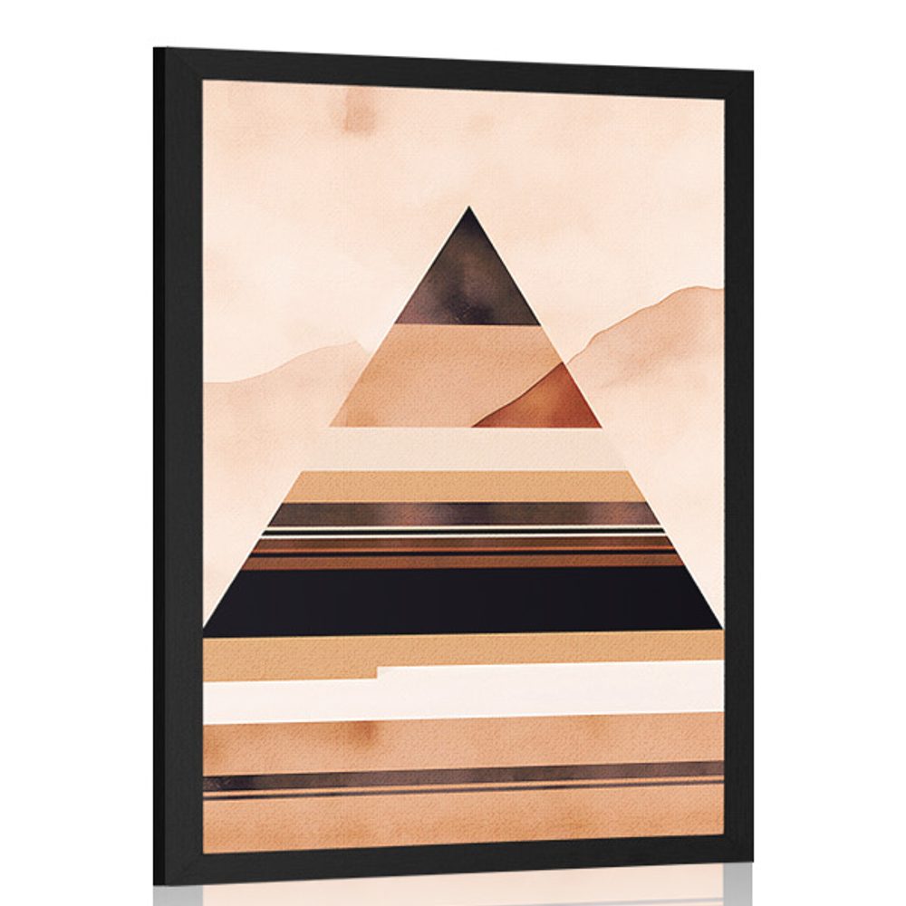 Plakát abstraktní tvary pyramida