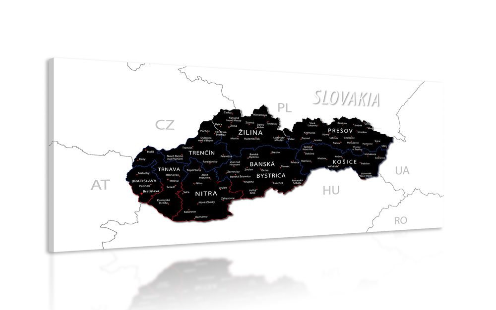 Obraz moderní mapa Slovenska