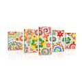 5-PIECE CANVAS PRINT FLORAL ABSTRACTION - CHILDRENS PICTURES - PICTURES