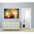 CANVAS PRINT TREE OF LIFE WITH SPACE ABSTRACTION - PICTURES FENG SHUI - PICTURES