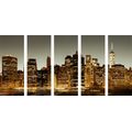 5-PIECE CANVAS PRINT CENTER OF NEW YORK CITY - PICTURES OF CITIES - PICTURES