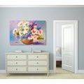 CANVAS PRINT OIL PAINTING OF SUMMER FLOWERS - PICTURES FLOWERS - PICTURES