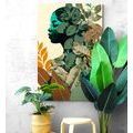 CANVAS PRINT WOMAN COVERED WITH LEAVES - PICTURES OF WOMEN - PICTURES
