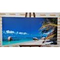 CANVAS PRINT ANSE SOURCE BEACH - PICTURES OF NATURE AND LANDSCAPE - PICTURES