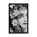 POSTER ORIGINAL PAINTING OF A WOMAN IN BLACK AND WHITE - BLACK AND WHITE - POSTERS