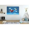 CANVAS PRINT AIRPLANE FLIGHT - CHILDRENS PICTURES - PICTURES