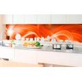 SELF ADHESIVE PHOTO WALLPAPER FOR KITCHEN ORANGE ABSTRACT - WALLPAPERS