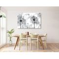 CANVAS PRINT DANDELION IN A MODERN DESIGN - BLACK AND WHITE PICTURES - PICTURES