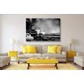 CANVAS PRINT FENG SHUI HARMONY IN BLACK AND WHITE - BLACK AND WHITE PICTURES - PICTURES